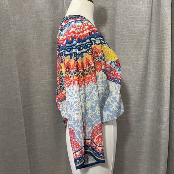Flying Tomato|Anthropologie|S-Boho 3/4 Wide Sleeve Kimono Style Blouse--EUC - Picture 8 of 16